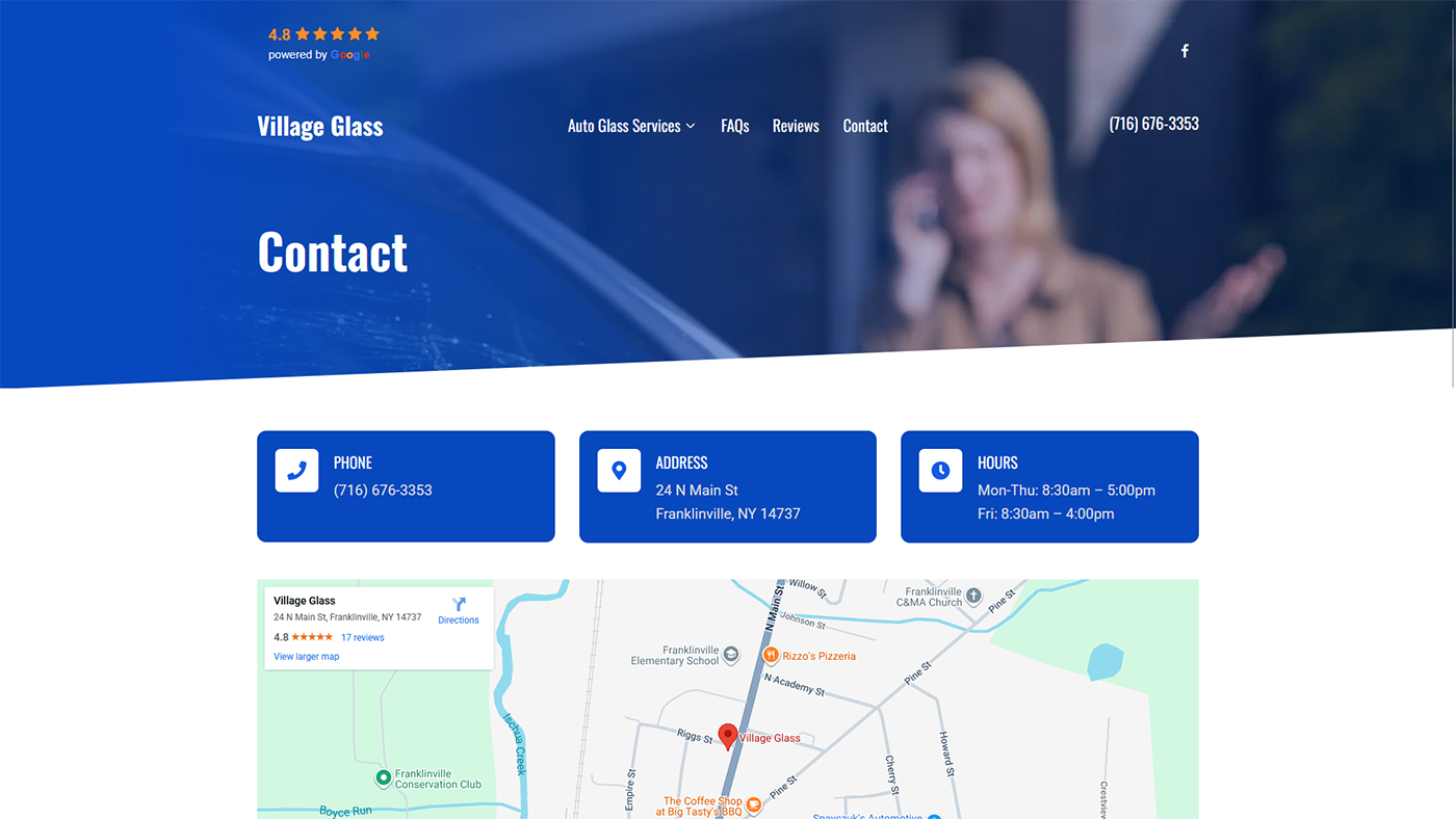 A page on the Village Glass site